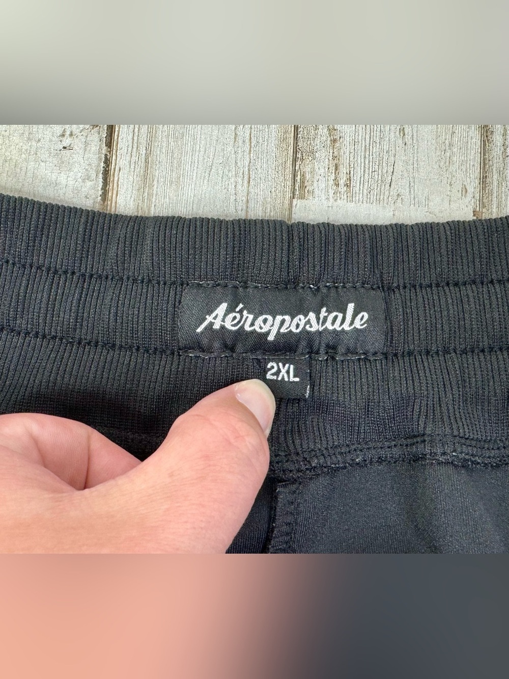 Aeropostale Jogger Pants Men's 2XL Black Tapered - Picture 4 of 10